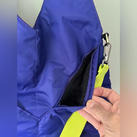 VTG UA Hobo Bag Purse Cobalt Blue Gold Neon Yellow Gym Travel Tote Under Armour - Picture 9 of 17